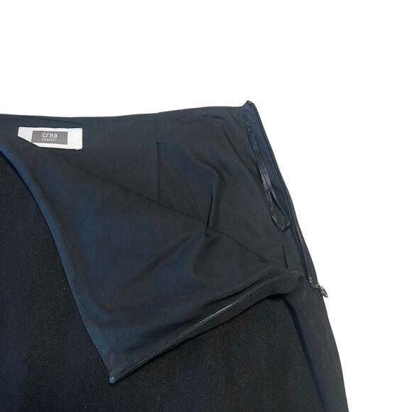 Crea Concept Black A-Line Wool Maxi Classic Minimalist Skirt Size 8 - Picture 3 of 9
